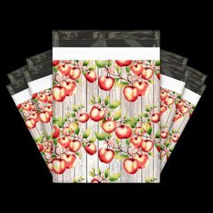 30 Poly Mailers/shipping Bags/ 30 Thank you Stickers - Apples